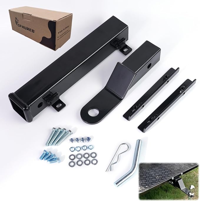 Golf Cart Hitch, Trailer Hitch with 2 Inch Receiver, High-Strength Universal Fit,Trailer Kit for Club Car, Ezgo, Yamaha Golf Cart Back Seat Footrest