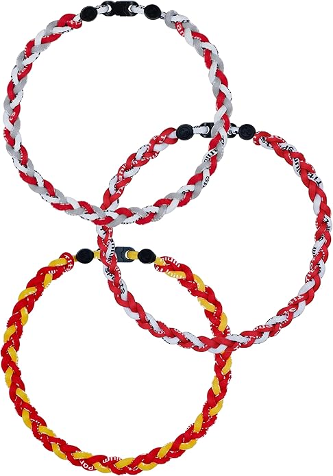 3 pcs Baseball Rope Necklaces, League Team Colors Braided Necklace, Baseball Team Gifts
