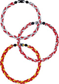 3 pcs Baseball Rope Necklaces, League Team Colors Braided Necklace, Baseball Team Gifts