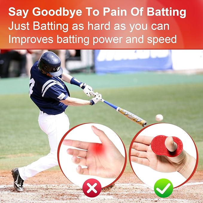 2 Pack Baseball Thumb Guard for Pro Batters, Hitter Training Aid, Thumb Guard Baseball & Softball Baseball Batting Grip Baseball Accessories Baseball Training Equipment Reduce Bat Sting