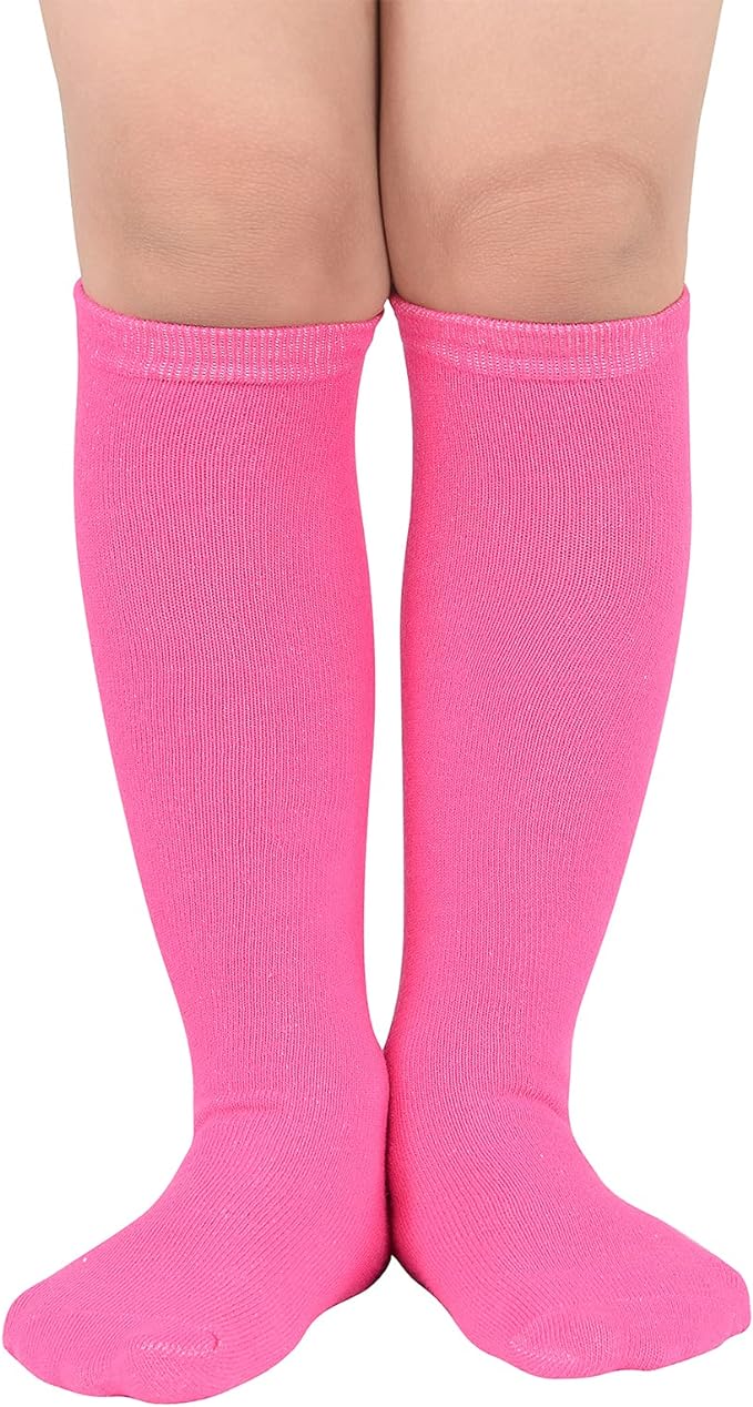 American Trends Kids Toddler Soccer Socks Youth Baseball Softball Football Socks Knee High Accessories for Girls