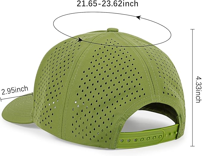 HH HOFNEN Quick Dry Baseball Cap Mesh Snapback Hat Sun and Rain Protection Golf Ball Cap for Men Women