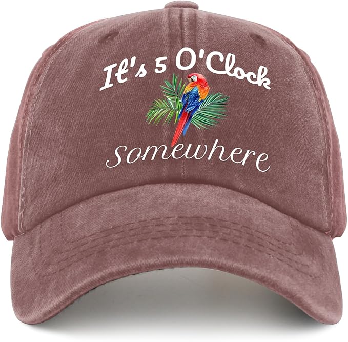 Jimmy Music Buffett Accessories Hats Its 5 Oclock Some Where Baseball Cap Mom Hat Pigment Black Womens Bucket