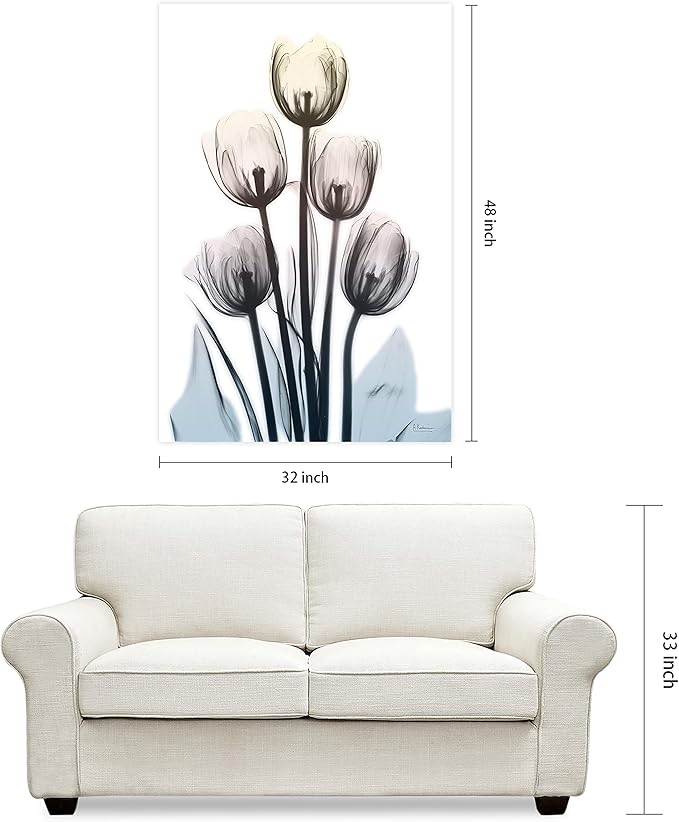 Empire Art Direct 48"x32" Frameless Tempered Glass Wall Art, Springing Tulips - Image 10