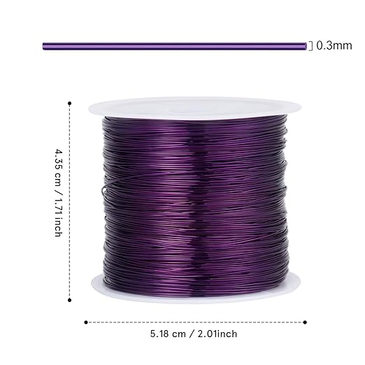 328FT Jewelry Wire 28 Gauge Tarnish-Resistant Copper Beading Wires Roll Bulk - Image 2