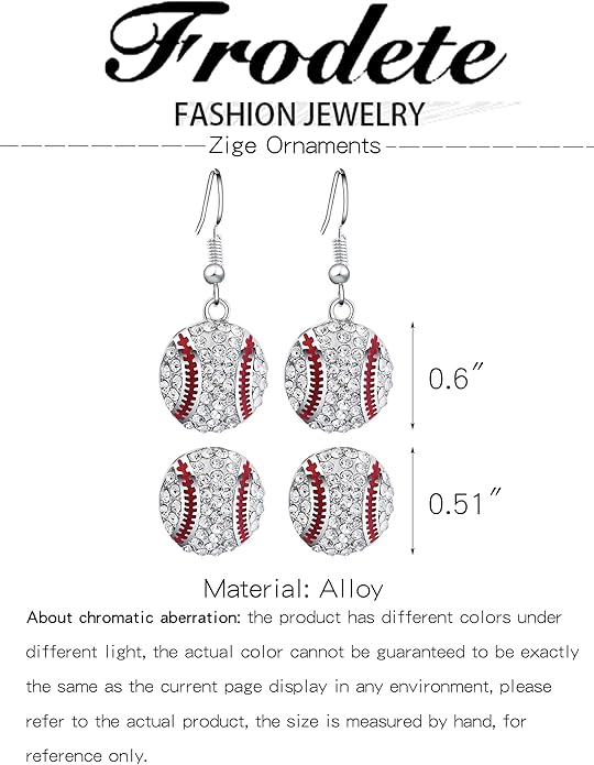 Baseball Earrings for Women Baseball Mom Accessories Essentials Game Day Fan Gifts Lightweight Sports Stud Earrings Jewelry Game Day Shirts Women