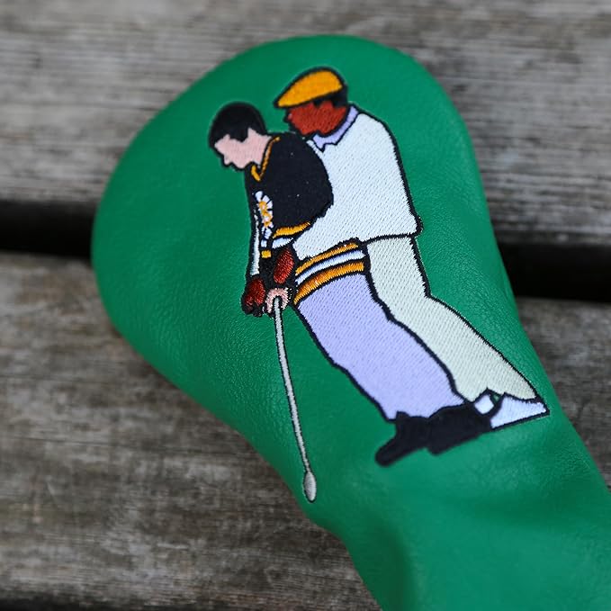 Funny Golf Head Covers - Leather Driver Headcover, Fairway Wood, and Hybrid Covers - Inspired Design with Premium Embroidery - Unique Golf Gift & Accessories for Men and Women Golfers