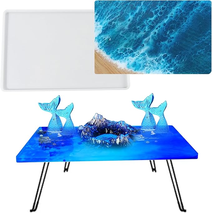 Large Silicone Molds for Epoxy Resin Table, 9 x 14 Inch Rectangle Resin Table - Image 6
