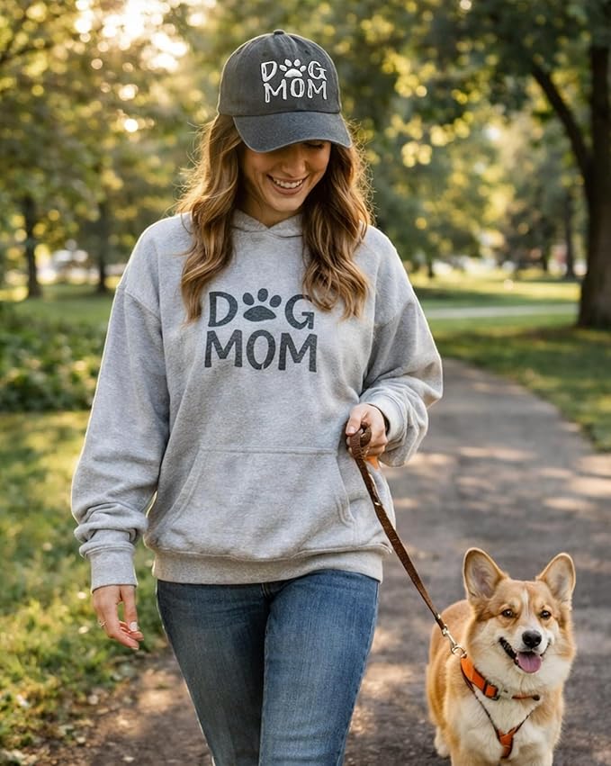 Waldeal Women's Embroidered Dog Mom Hat Adjustable Denim Baseball Cap