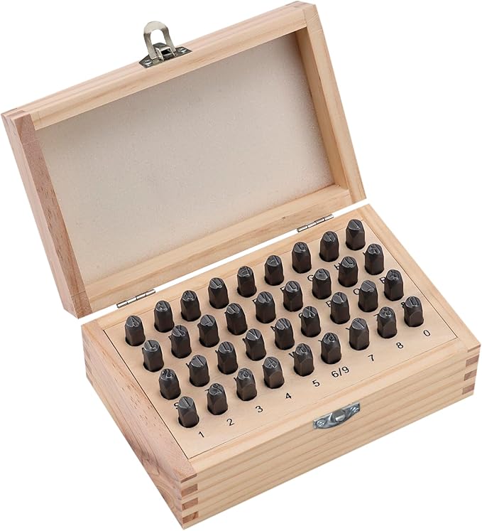 HimaPro Letter and Number Stamp Set 36pcs 40Cr Alloy Steel Metal Stamp Number & - Image 6