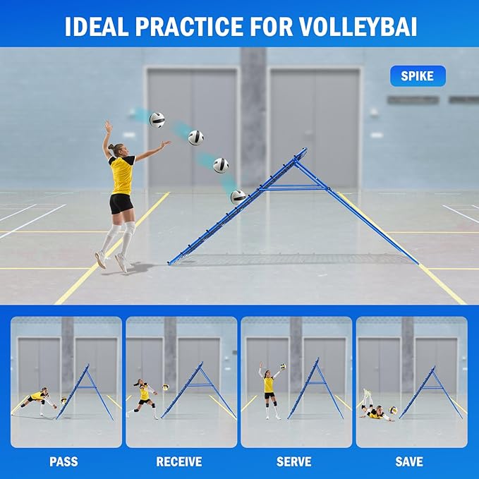 Volleyball Baseball Rebounder Net, Softball Rebounder Pitchback Net Quick Adjustments, Quick Adjustments Lacrosse Bounce Back Practice Equipment, Ideal for Outdoor Indoor and Backyard Training