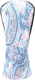Golf Headcovers Fits Driver Hybrid Fairway 3/5 Wood, Waterproof PU Leather Golf Club Protector, Ideal Sports Accessories & Golfer Gift Colorful Geometry