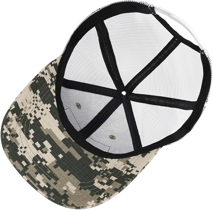 American Flag Trucker Hat - Snapback Hats for Men Women Baseball Cap - Breathable Mesh & Adjustable Fit for Casual Wear