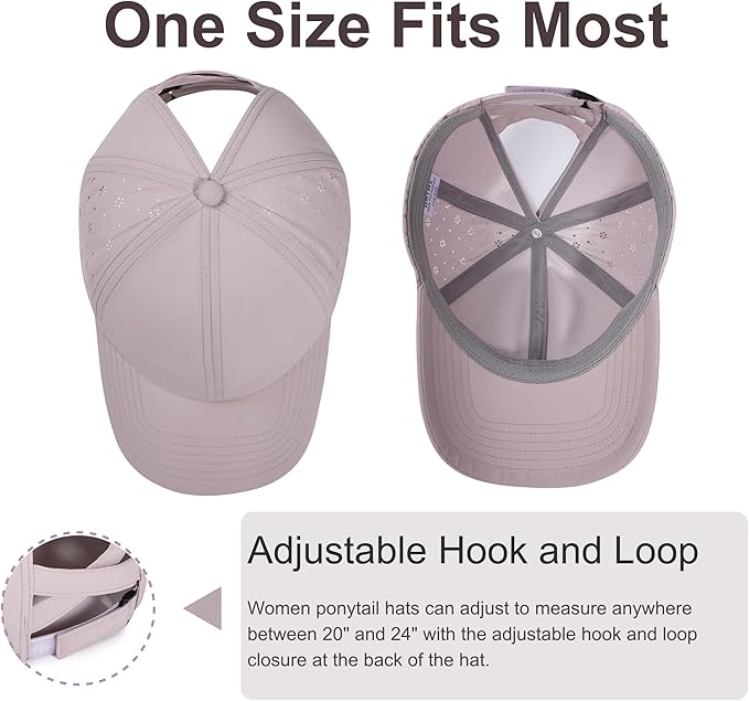 ZTL Women's High Ponytail Baseball Cap Performance Running Hat Quick Dry Mesh Sports Cap Unstructured Dad Trucker Hats