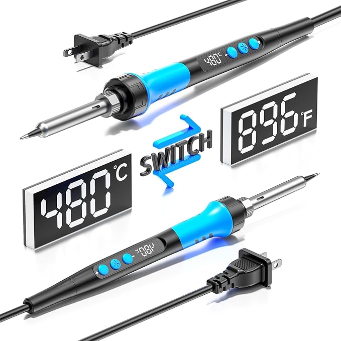 Soldering Iron Kit, 90W 110V LCD digital soldering gun，12-in-1 Soldering Iron - Image 2