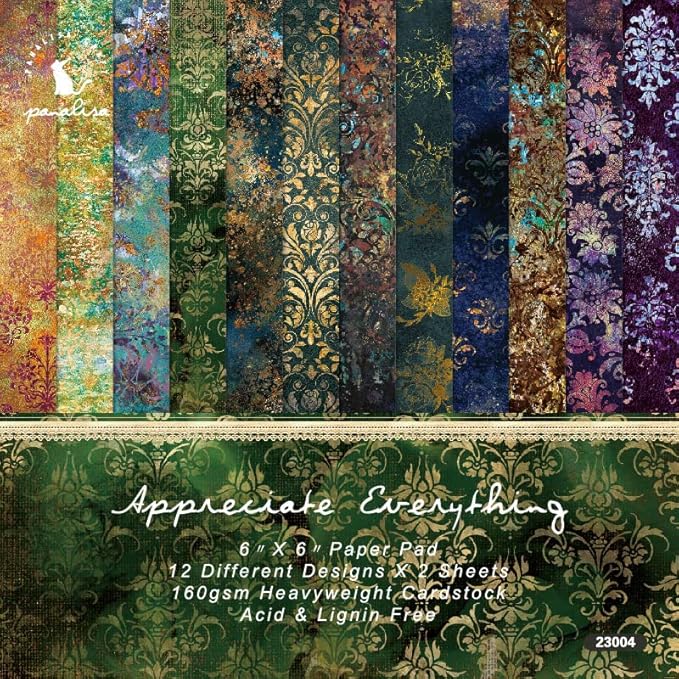Aesthetic Scrapbook Paper Pad Vintage Patterned Paper 6×6, 24 Sheets - Image 6