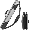 PEKREWS Pool Cue Case, Pool Stick Case 2x2 Holds 2 Sticks with 2 Accessory Zipper Pockets, Sturdy Polyester Pool Cue Carry Bag with Shoulder Strap Handle, Soft Billiard Cue Sling Bag for Men and Women