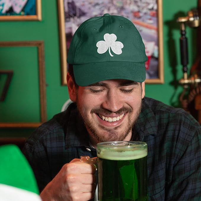 St Patricks Day hat Green Baseball Cap Shamrock Embroidered for man Women Funny