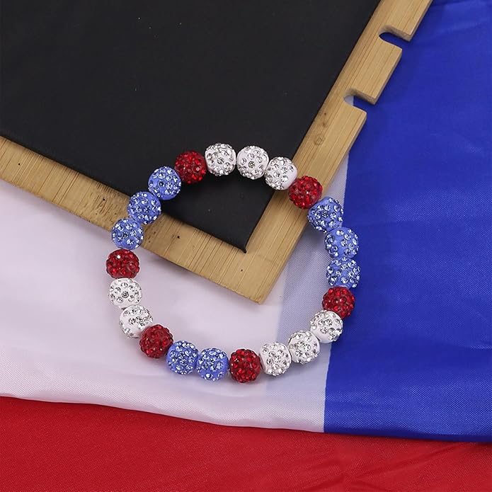 Baseball Bracelet for Women Men Baseball Mom Accessories Essentials Stuff Sparking Bead Bracelet Jewelry Baseballs Sport Fan Bracelet for Sports Game Team