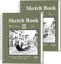 Sketch Book 8.5"x11", Spiral Sketchbook Pack of 2, SuFly 200 Sheets Acid Free by SuFly
