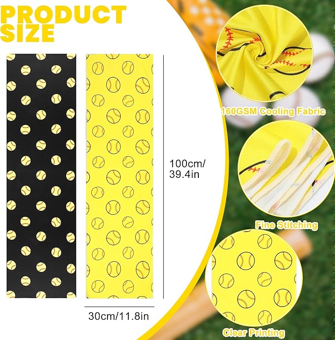 2pcs Softball Cooling Towels for Bogg Bag – 160GSM Breathable Ice Towels, Thickened Chilly Sports Accessories for Beach/Gym/Travel/Workout, Bogg Bag Companion,Sweat-Absorbing/Quick-Drying