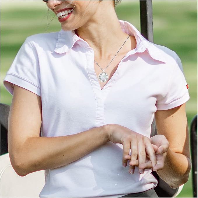Golf Ball Marker Necklace, Pearl Crystal Ball Marker, Golf Accessories, Golf Gifts, Golf Ball Markers for Women