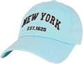 Elidan NY Dad Hat New York EST.1625 Cotton Cap, Adjust Buckle Strap, Unstructured Low-Profile NY Baseball Cap for Men & Women
