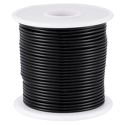 12 Gauge Black Aluminum Craft Wire by OZXCHIXU