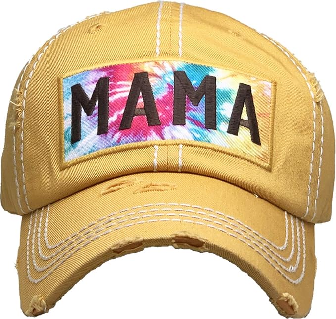 Funky Junque Distressed Vintage Baseball Cap - Embroidered Patch Women's Hat - Holiday, Lifestyle & Patriotic Designs