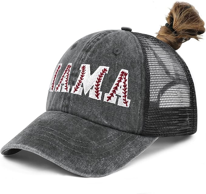Mama Trucker Hat Mothers Day Birthday Gifts for Mother Mom Mama Embroidered Adjustable Washable Baseball Cap