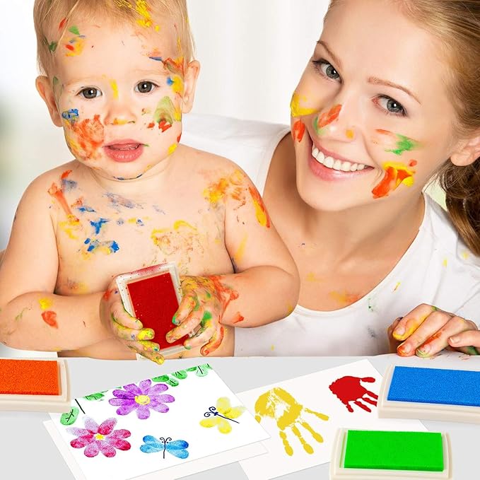Ink Pad, 15 Colors Finger Washable Stamp Pads - Image 6
