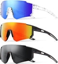 3PACK Kids Sunglasses Youth Baseball Sunglasses for Boys Girls Age 4-12,Softball Sports Cycling Goggles UV Protection