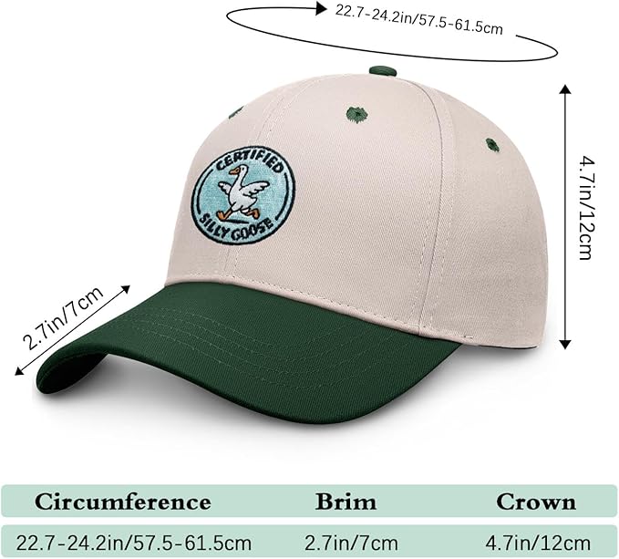 Silly Goose Baseball Cap, Funny Embroidered Hat for Men Women, Trendy Gift Vintage Trucker Hats,Snapback Caps Dad