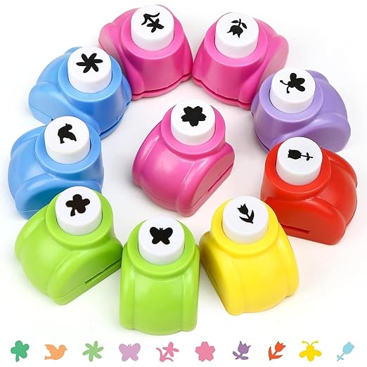 LOVEINUSA 10 PCS Flower Shaped Craft Hole Punch Set by LOVEINUSA