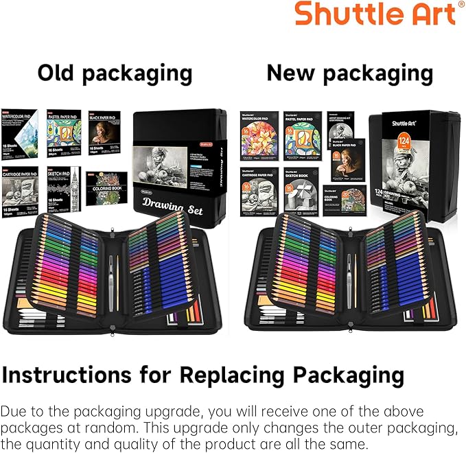 Shuttle Art 124 PCS Drawing Kit, Professional Drawing Supplies - Image 8
