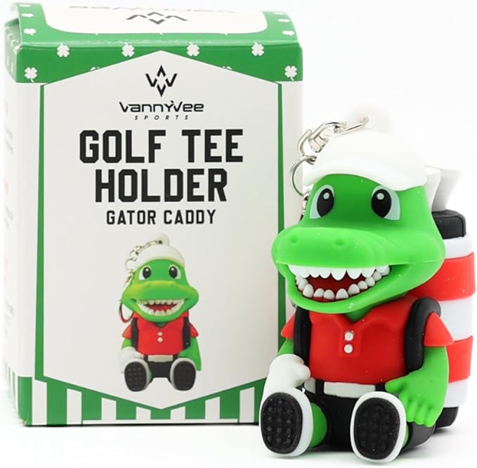 Animal Caddy Golf Tee Holder, Includes 8 Golf Tees, Fun Golf Accessory for Men & Women, Golf Gift