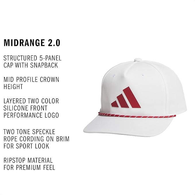 adidas Men's Midrange Hat – Athletic Snapback Cap with Logo