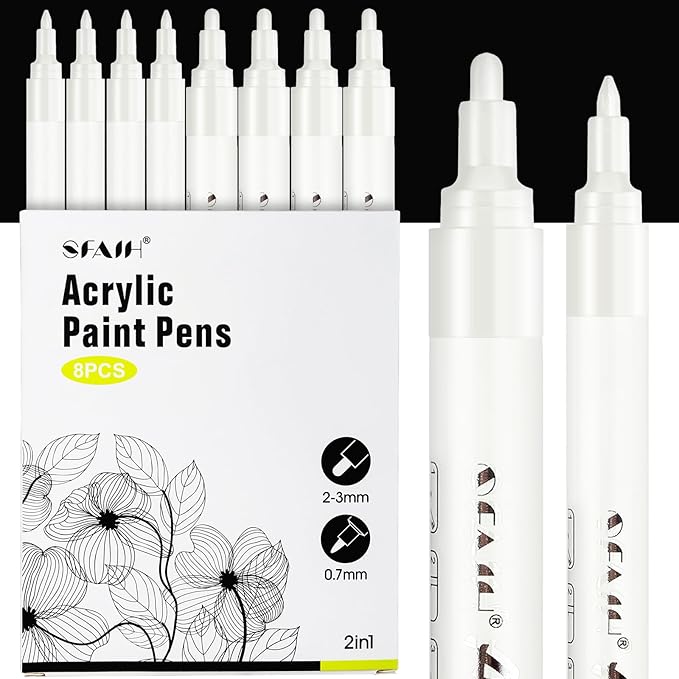 SFAIH Acrylic White Paint Pens by SFAIH