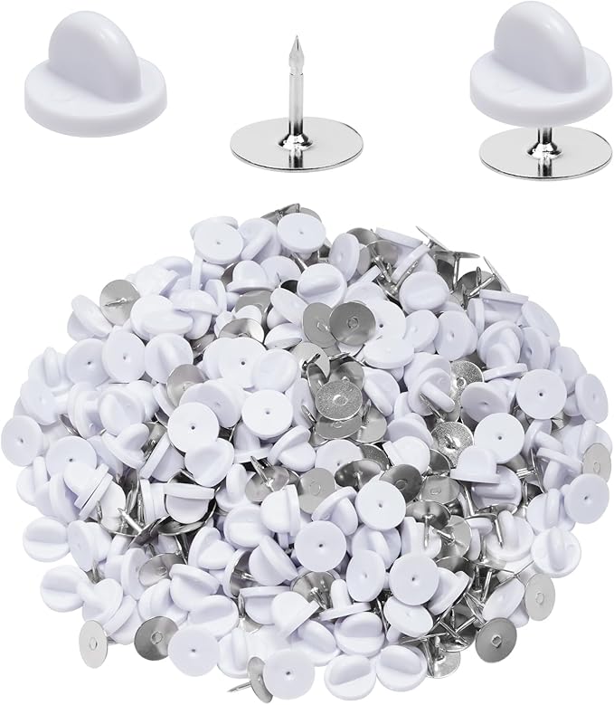 400pcs PVC Rubber Butterfly Clutch Pins Tie Tacks Blank by Heliltd