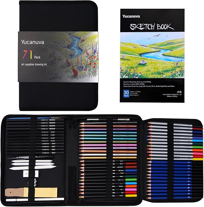 71Pack Drawing Supplies Sketching Kit, Art Supplies by Unknown