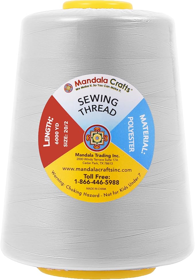 Mandala Crafts 4 Pack of Serger Threads Cones Spools - Image 4