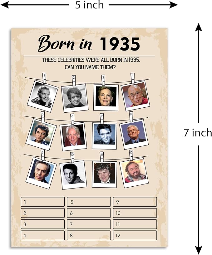 90th Birthday Party Games, Born in 1935 Games Bundle, Birthday Party Supplies - Image 2