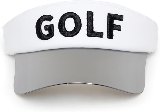 Funky Junque Women's UV 50 Adjustable Sun Visor - Golf Tennis Pickleball - Sports Themes Solid Colors Easter Pastels