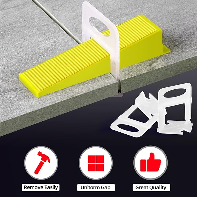 1/8” Tile Leveling System Spacers 4000 PCS Tile Leveling Clips Kit Prevent Tile - Image 3