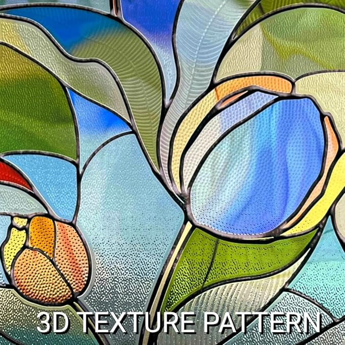 3D Stained Glass Window Film, Decorative Window Privacy Film - Image 2