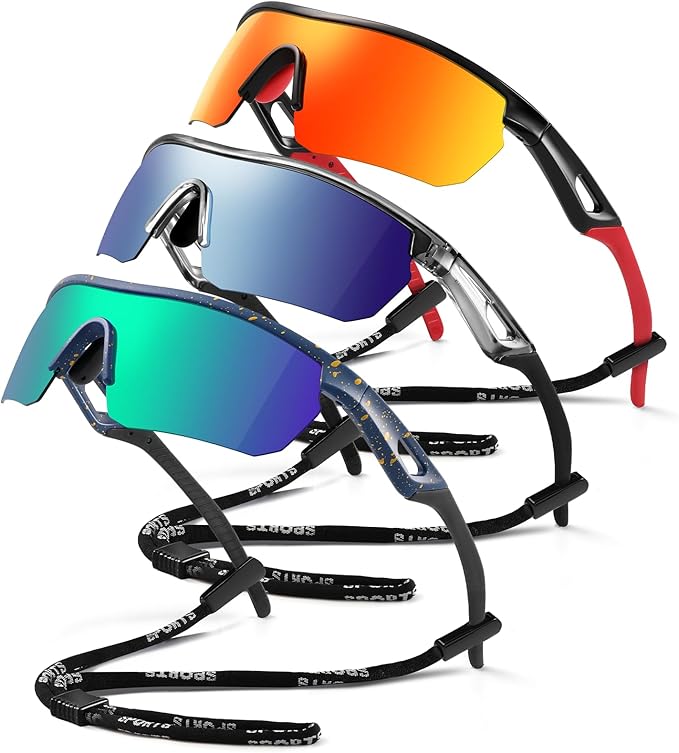 Kids Sunglasses Youth Baseball Sunglasses for Boys Girls 3-12 Polarized Softball Sports Goggles UV Protection
