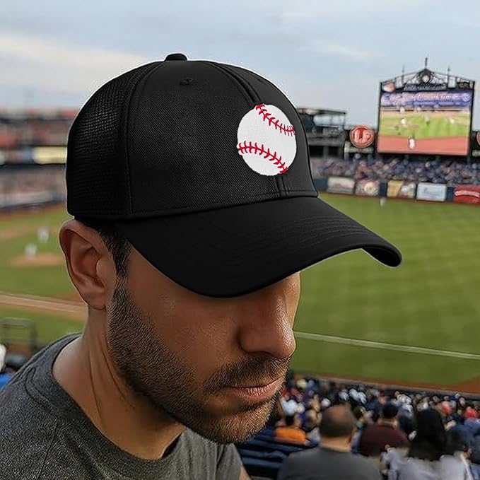 Cool Embroidered Pattern Baseball Cap,Adjustable Fit Trucker Caps,Quick-Dry Comfort Gift for Men Women Accessory-Black