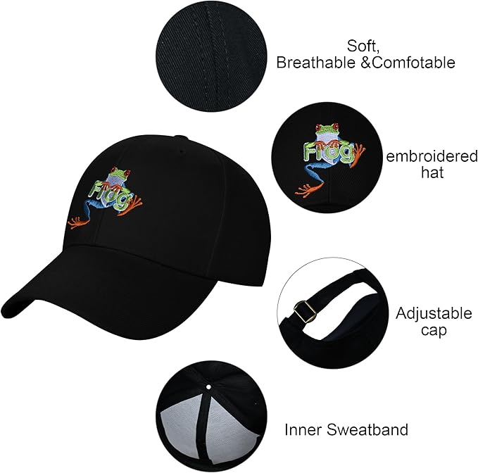 Embroidered Baseball Cap for Women Men Adjustable Baseball Hat Black Baseball Cap Trucker Hat
