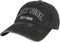 Elidan NY Dad Hat New York EST.1625 Cotton Cap, Adjust Buckle Strap, Unstructured Low-Profile NY Baseball Cap for Men & Women