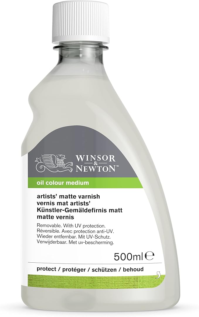 Winsor & Newton Professional Artists' Matt Varnish, 500ml Bottle - Image 8